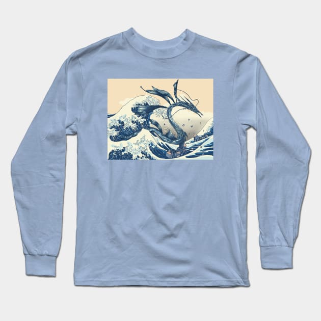 The Great Wave off Altissia Long Sleeve T-Shirt by Silveretta